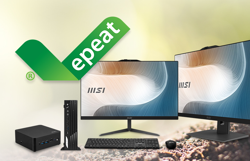 Zrównoważone komputery: Przedstawiamy desktopy i komputery typu All-in-One firmy MSI wpisane do rejestru EPEAT, które to maszyny przeznaczone są dla przedsiębiorstw dbających o środowisko naturalne