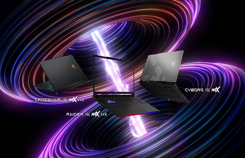MSI Unveils New Raider and Crosshair Gaming Laptops with Up to 300W Combined Power, Delivering Industry-leading Performance.