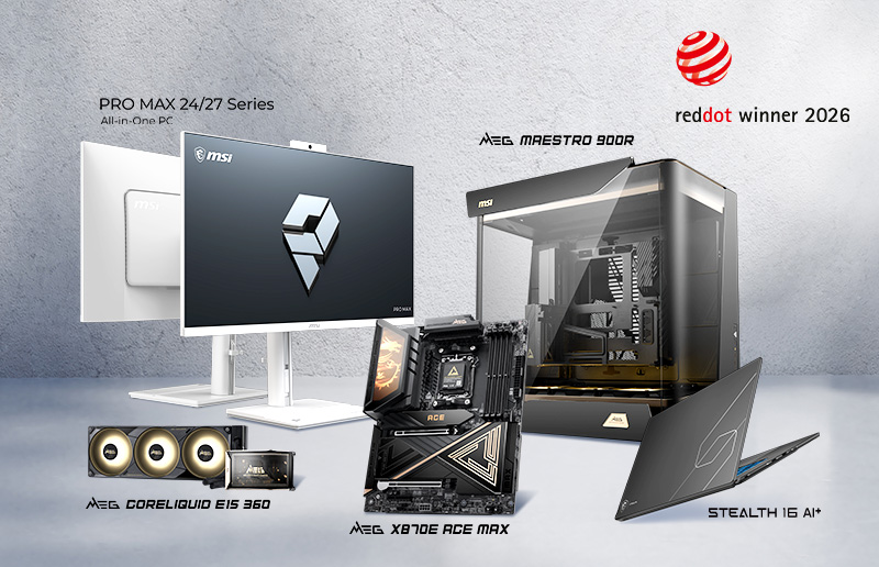 MSI Products Honored with Red Dot Design Award 2026 for Innovation and Design Excellence