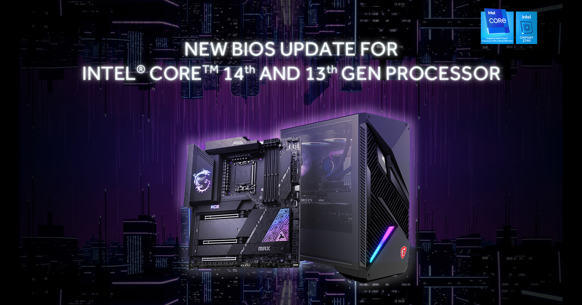 Bios update for intel core 14th and 13th gen desktop processor instability