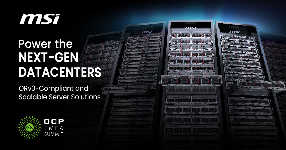 MSI Showcases ORv3 Server Platforms at 2025 OCP EMEA Summit