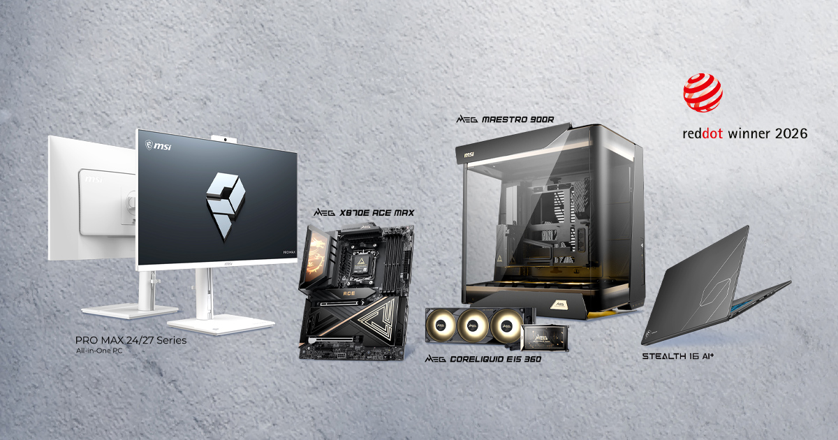 MSI Wins Red Dot Design Award 2026 for AI Laptop, AIO, Motherboard ...