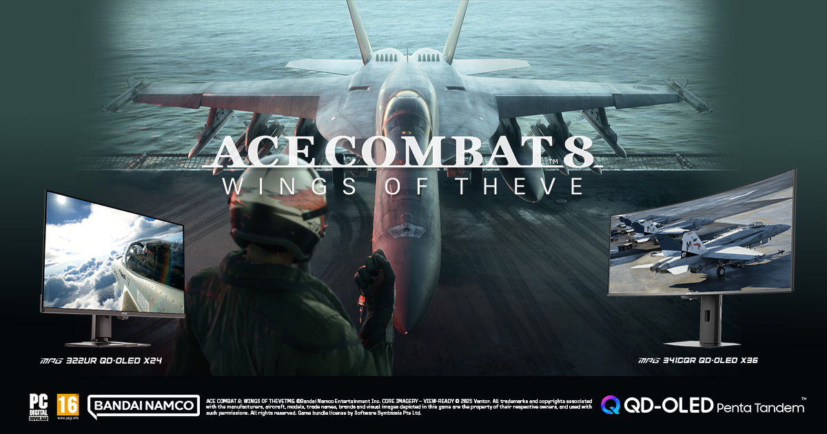 MSI QD-OLED Gaming Monitors x ACE COMBAT 8: WINGS OF THEVE — Take Visual Command of the Skies