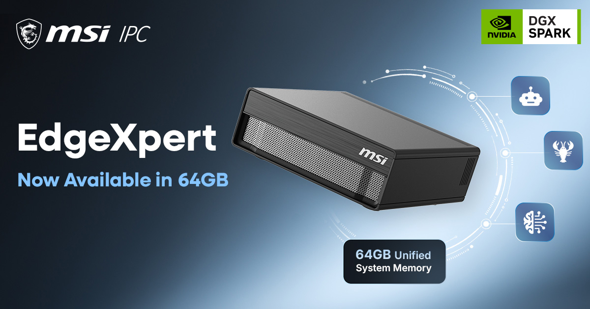 EdgeXpert 64GB Launch AI Supercomputer Based on NVIDIA® DGX Spark™ GB10 Platform