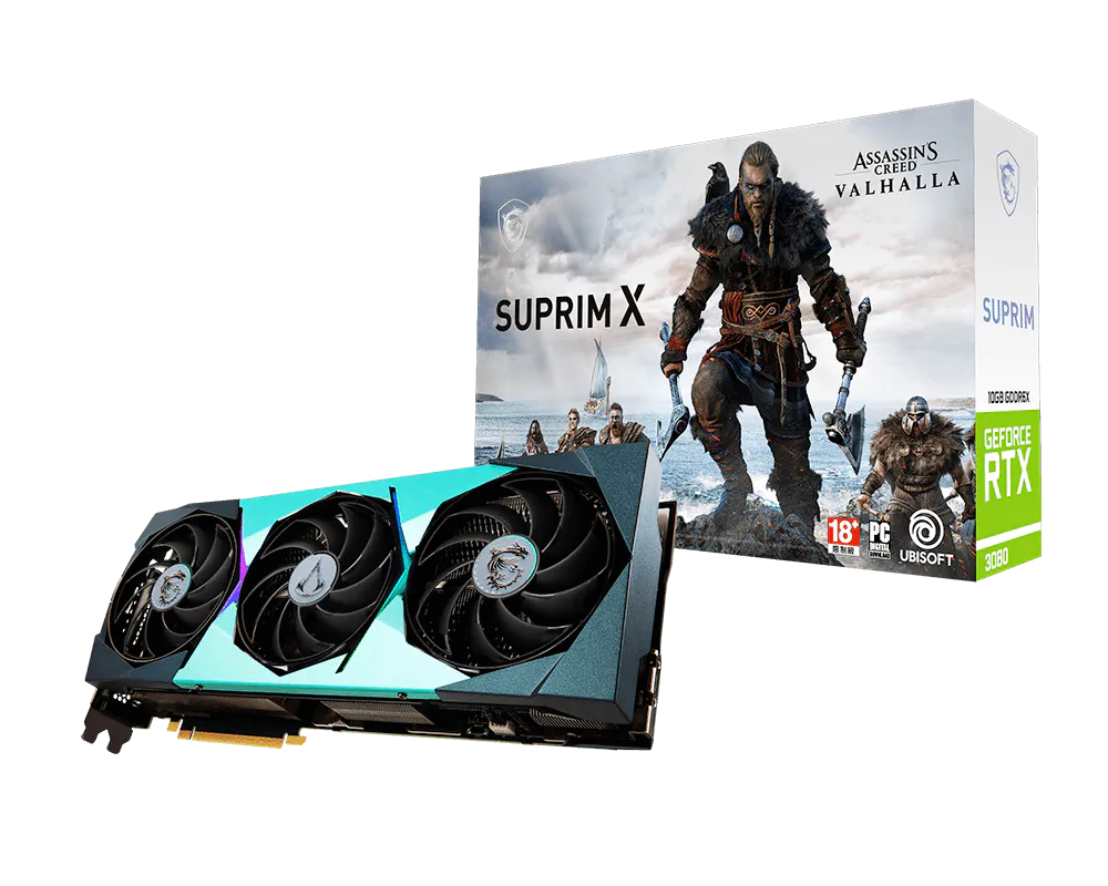 GeForce RTX™ 3080 SUPRIM X 10G LHR 刺客教條特仕版
