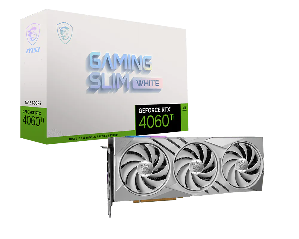 GeForce RTX™ 4060 Ti GAMING SLIM WHITE 16G