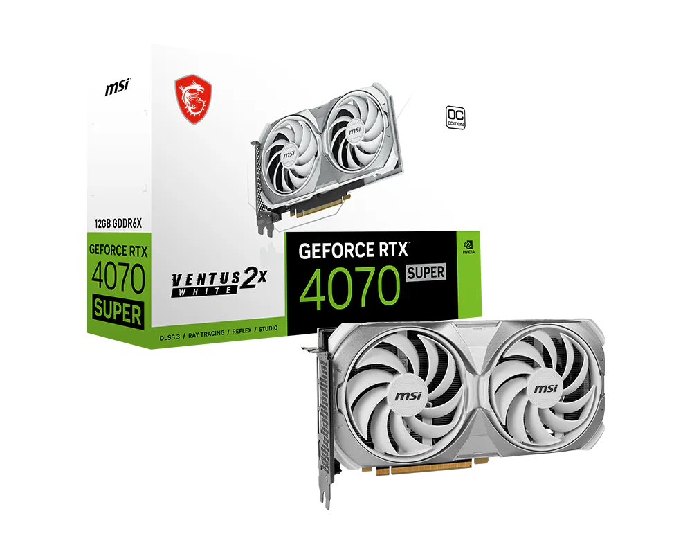 GeForce RTX™ 4070 SUPER 12G VENTUS 2X WHITE OC