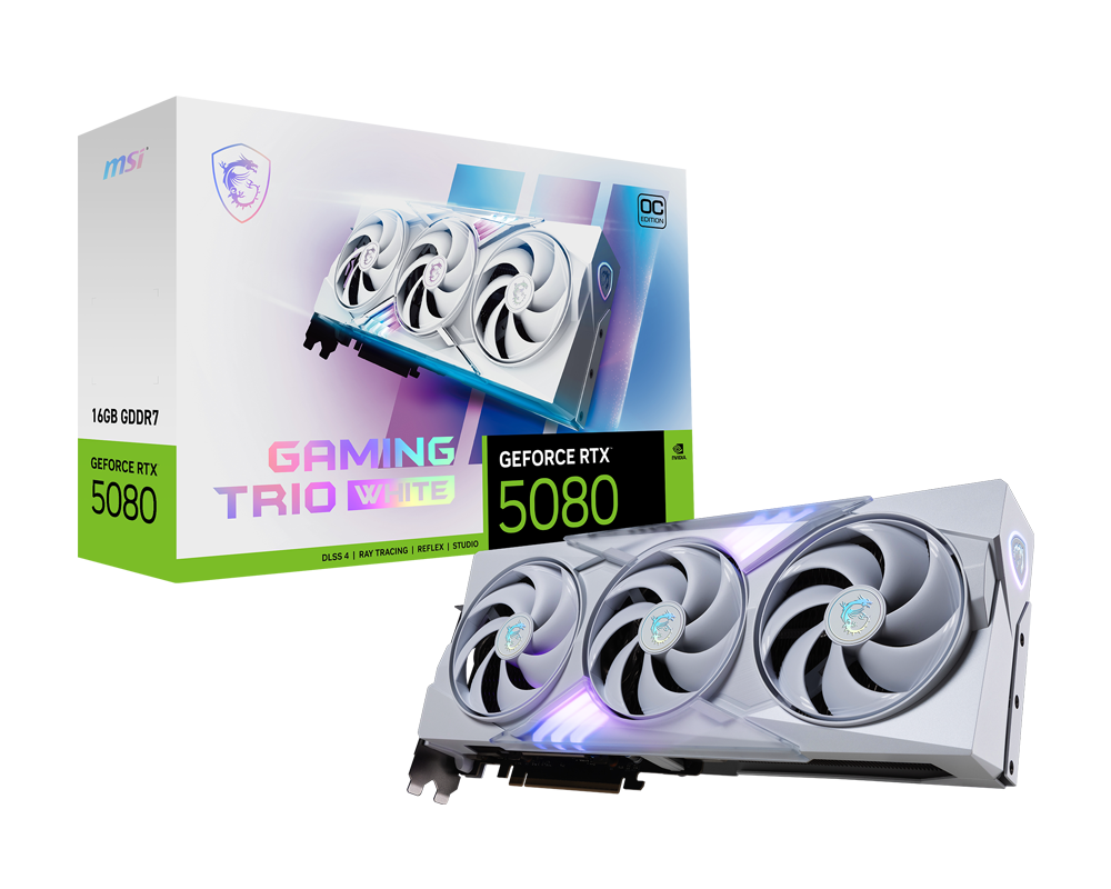GeForce RTX™ 5080 16G GAMING TRIO OC WHITE