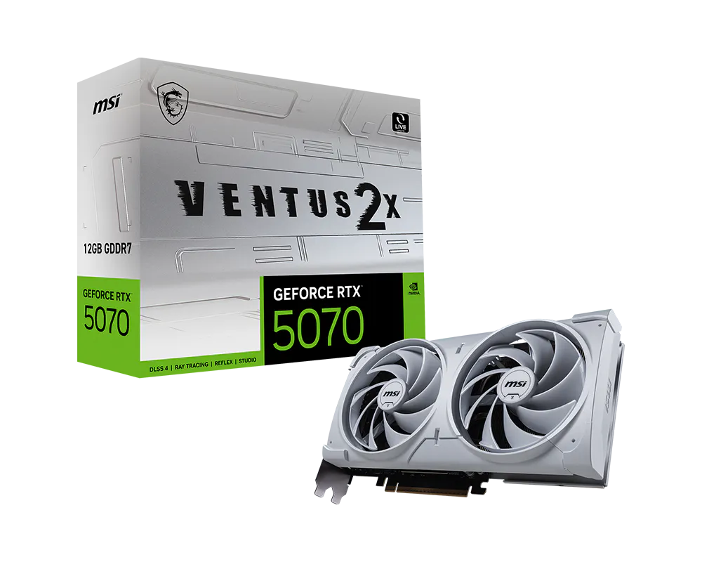 GeForce RTX™ 5070 12G VENTUS 2X WHITE