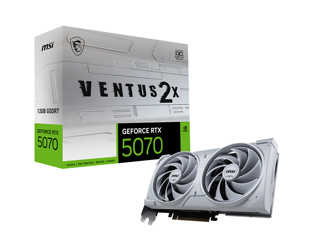 GeForce RTX™ 5070 12G VENTUS 2X OC WHITE