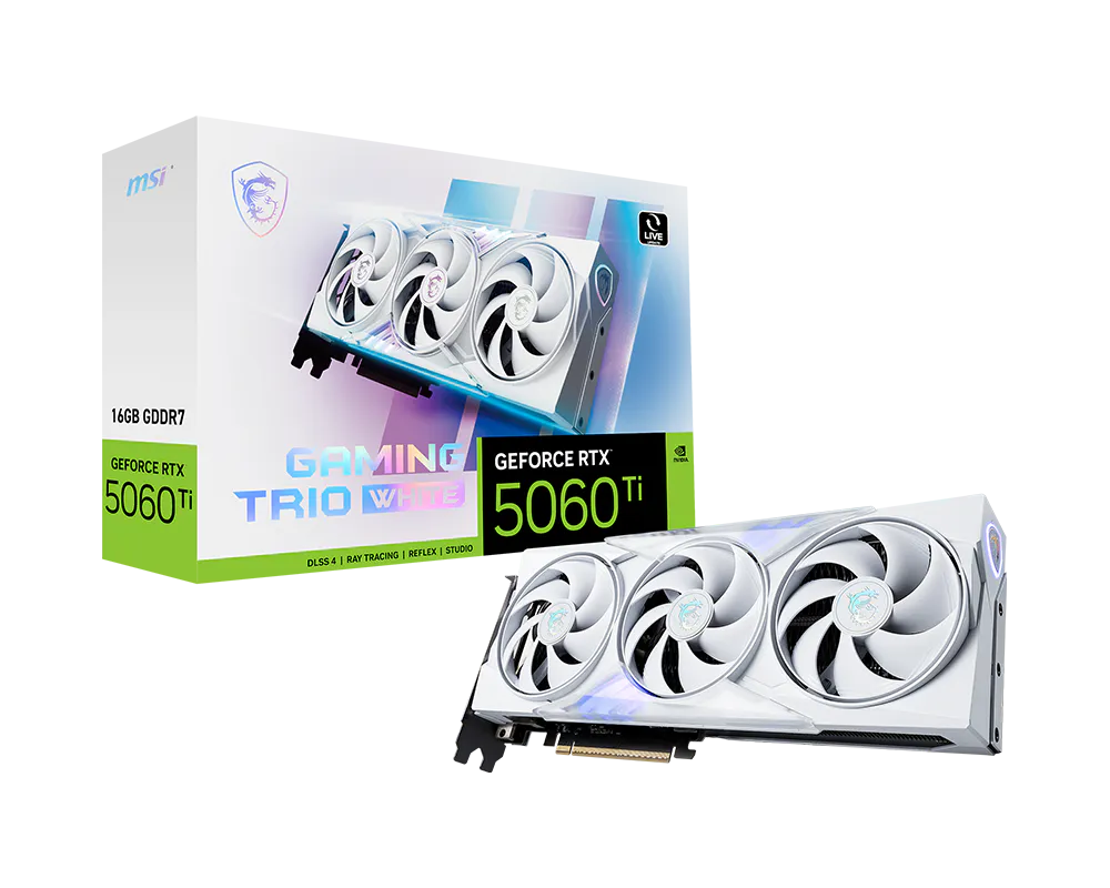 GeForce RTX™ 5060 Ti 16G GAMING TRIO WHITE