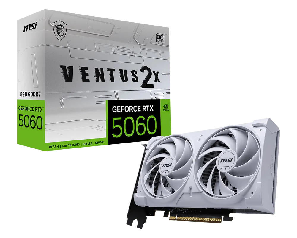 GeForce RTX™ 5060 8G VENTUS 2X OC WHITE