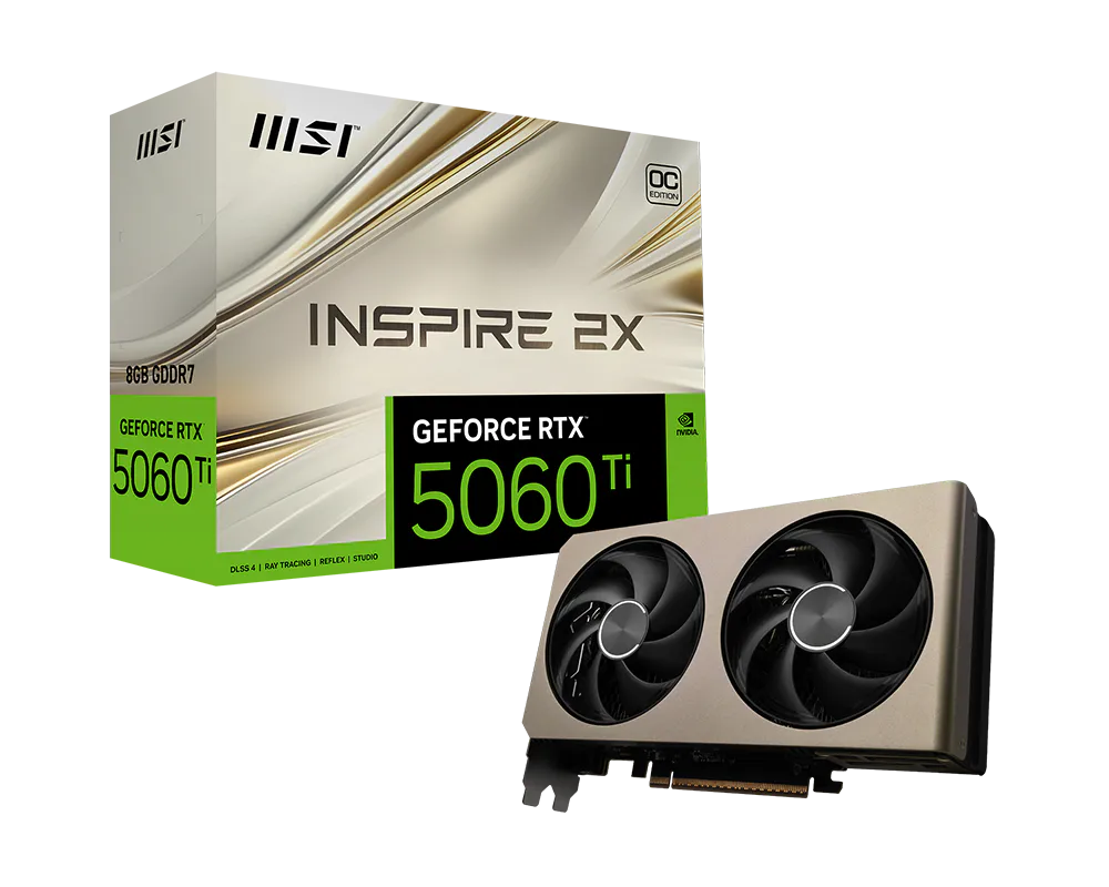 MSI GeForce RTX™ 5060 Ti 8G INSPIRE 2X OC