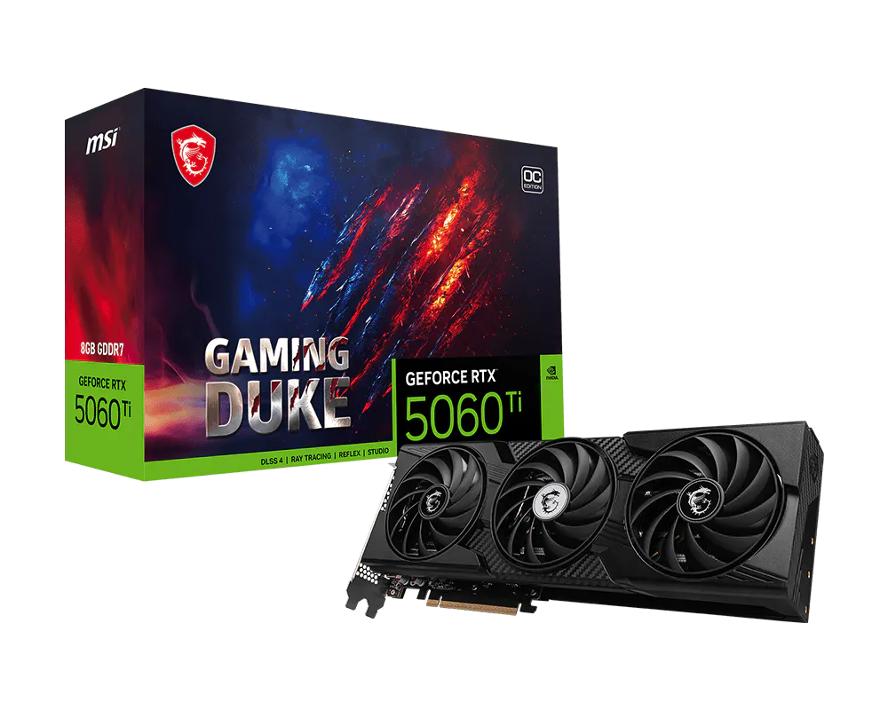 GeForce RTX™ 5060 Ti 8G GAMING DUKE 3X OC