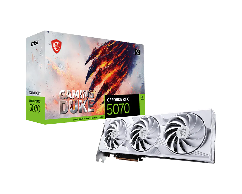 GeForce RTX™ 5070 12G GAMING DUKE 3X WHITE