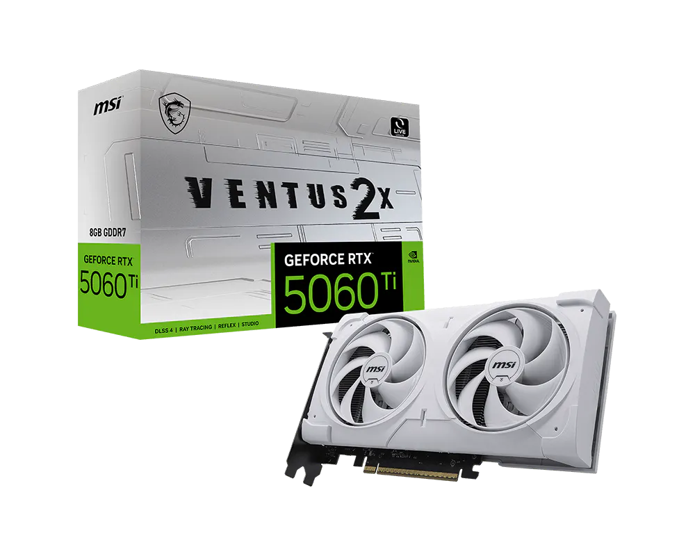 MSI GeForce RTX™ 5060 Ti 8G VENTUS 2X WHITE PLUS