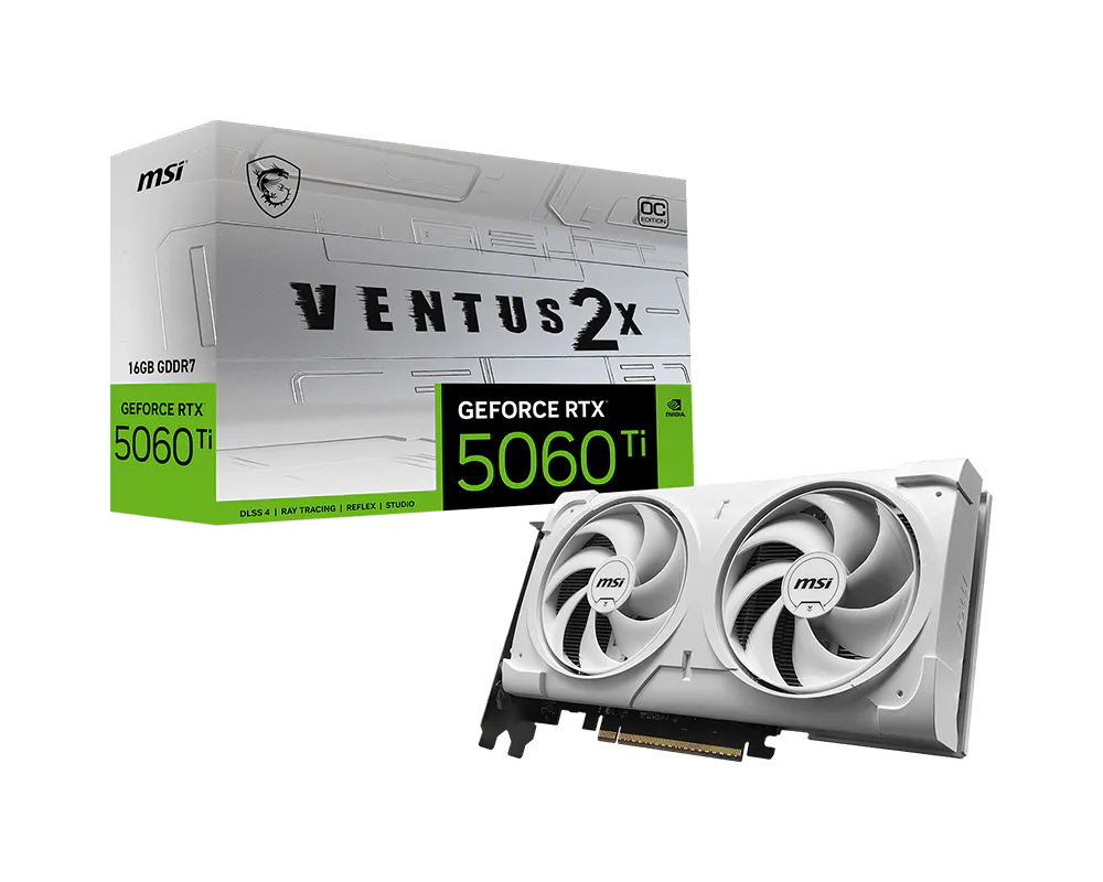 GeForce RTX™ 5060 Ti 16G VENTUS 2X OC WHITE PLUS