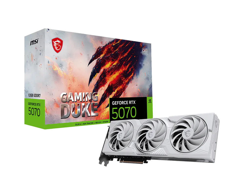GeForce RTX™ 5070 12G GAMING DUKE 3X OC WHITE PLUS