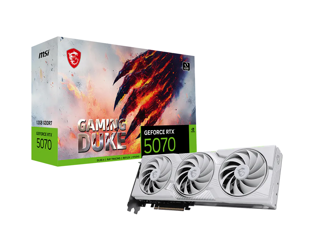 GeForce RTX™ 5070 12G GAMING DUKE 3X WHITE PLUS