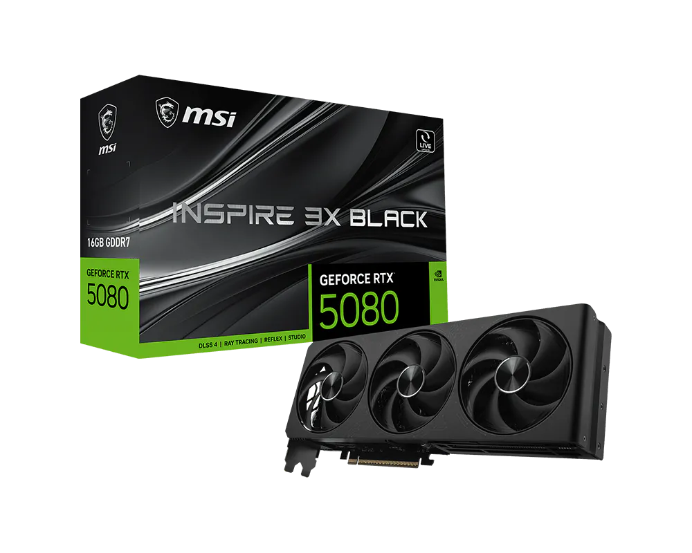 MSI GeForce RTX™ 5080 16G INSPIRE 3X BLACK