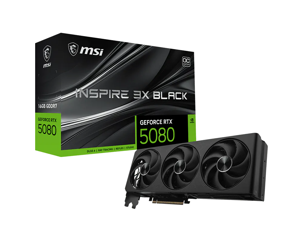MSI GeForce RTX™ 5080 16G INSPIRE 3X OC BLACK