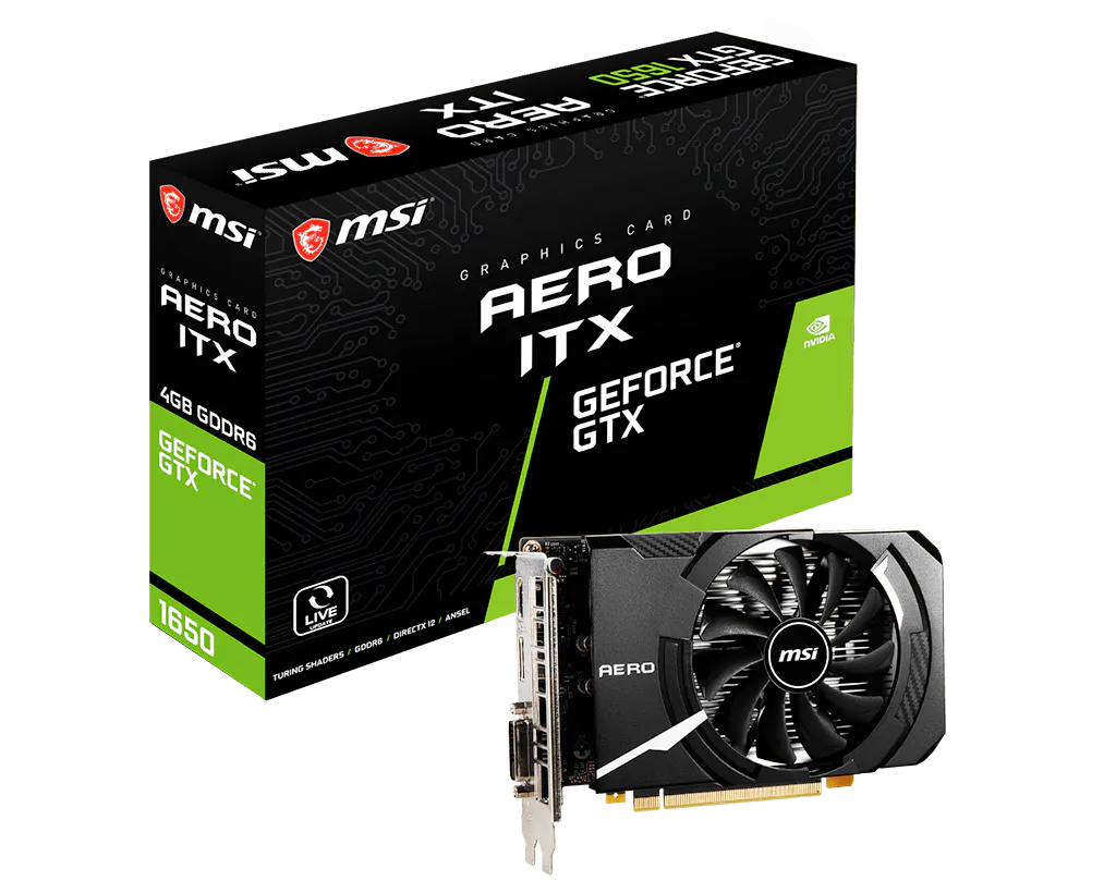 GeForce GTX 1650 D6 AERO ITX