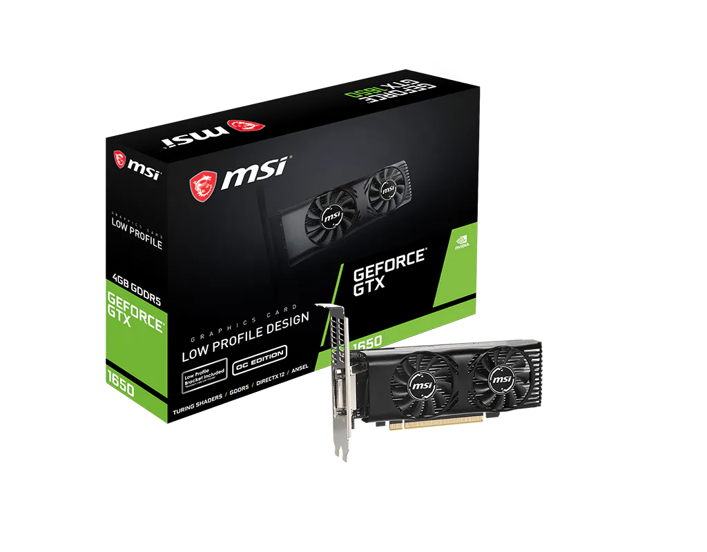 GeForce GTX 1650 4GT LP OC.
