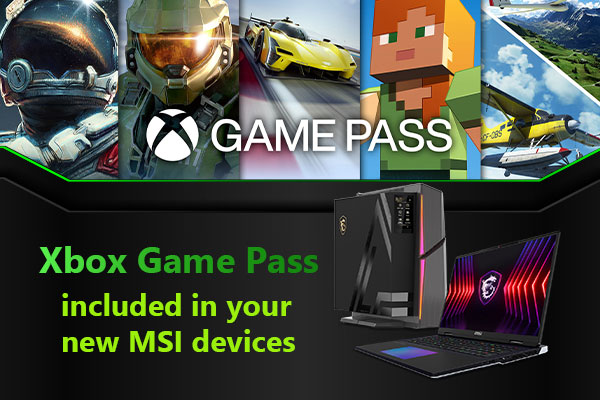 Get Xbox Game Pass with your new MSI devices