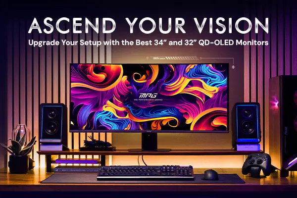 Best 34 ultrawide and 32 inch QD-OLED gaming monitor landing