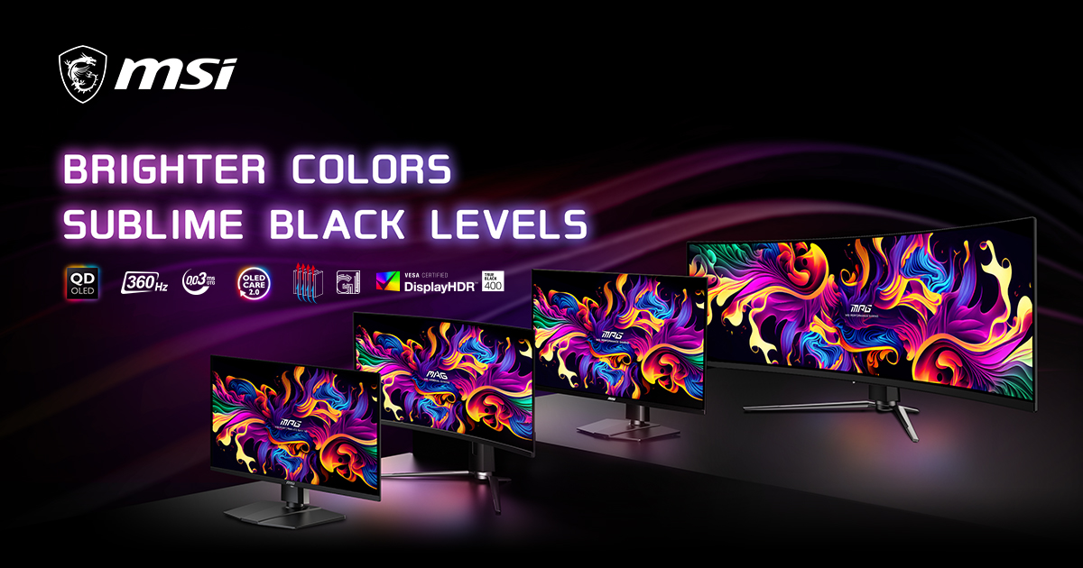 Brighter Colors, Sublime Black Levels - MSI NEXT-GEN QD-OLED MONITORS