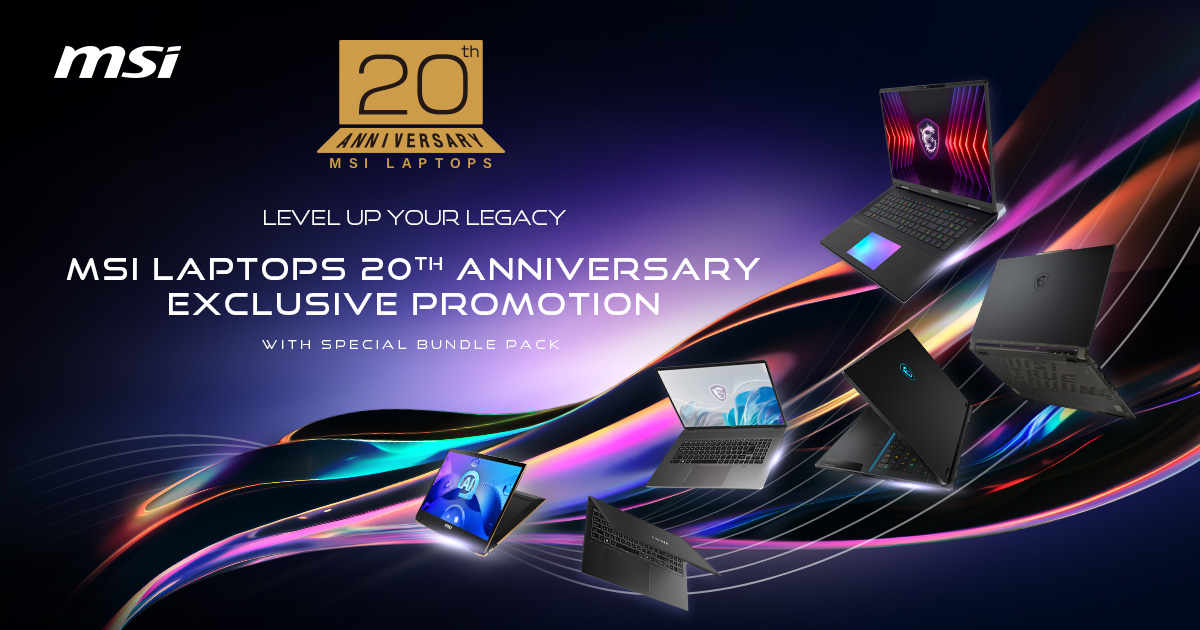 MSI Laptop 20th Anniversary Exclusive Promotion