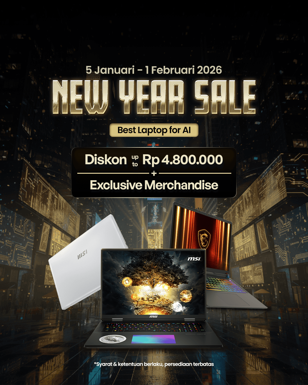 2025 MSI Laptop New Year Sales