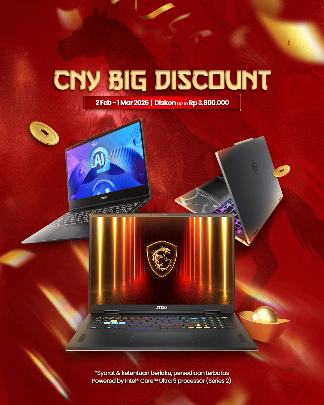 2026 MSI CNY Laptop Sales