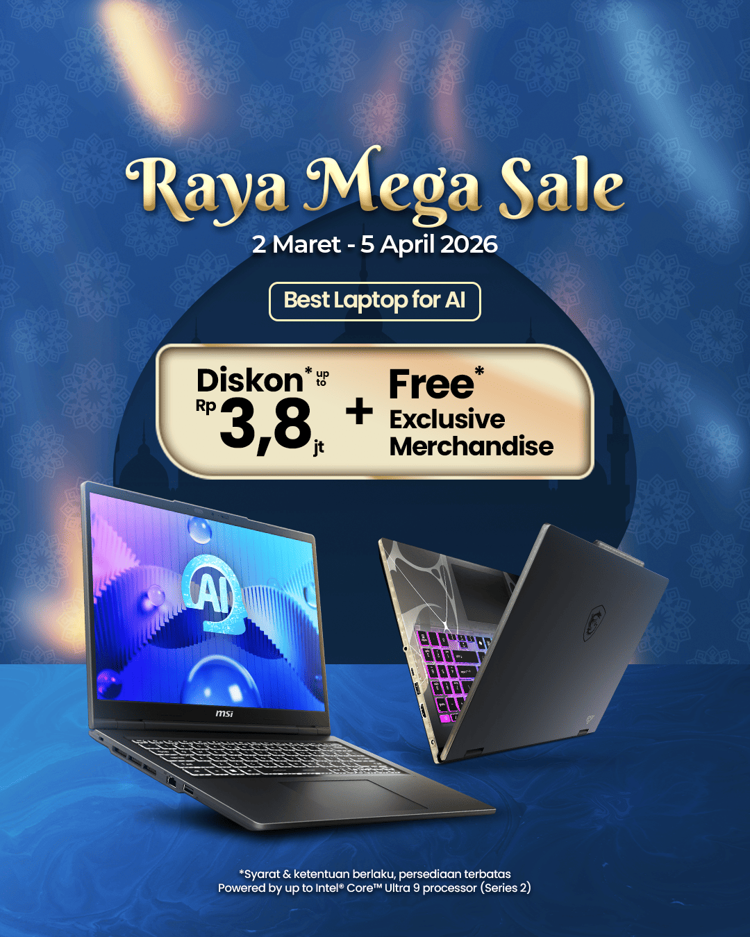 2026 MSI Raya Mega Laptop Sale