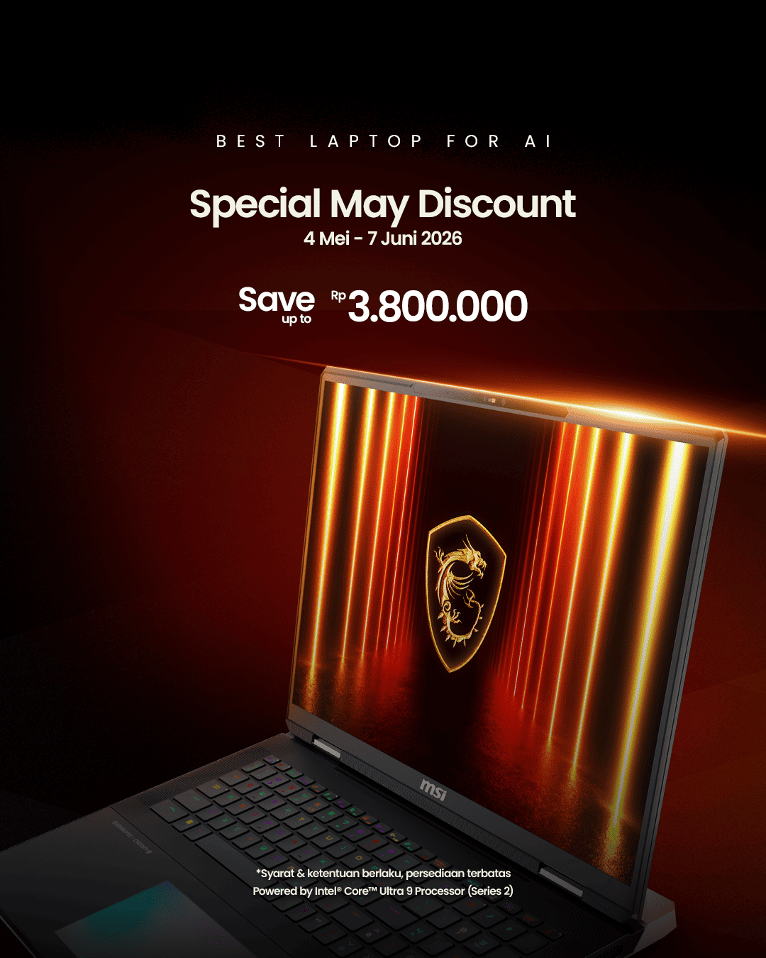 2026 MSI Special May Discount Laptop Promotion