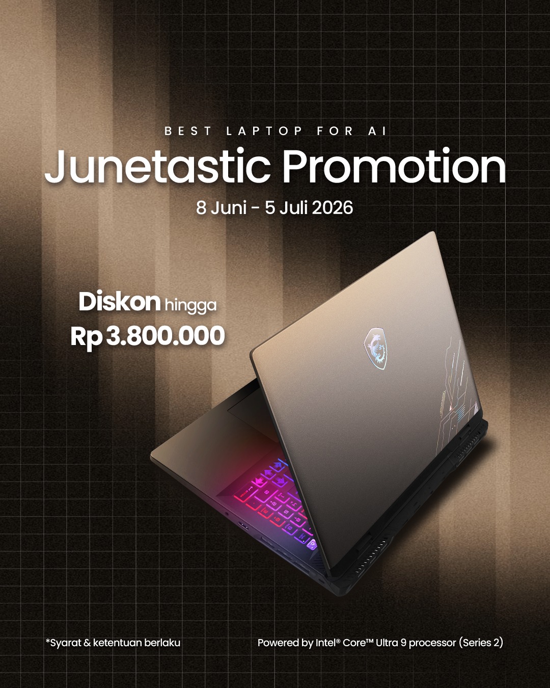 2026 MSI Junetastic Promotion Laptop Promotion