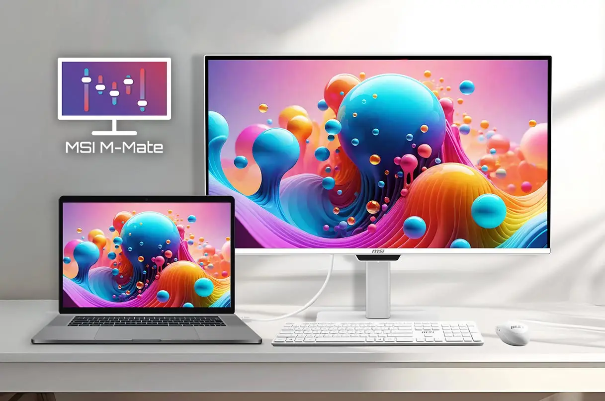 MSI PRO MAX 271UPXW 12G monitor featuring Mac color synchronization and native macOS ecosystem integration
