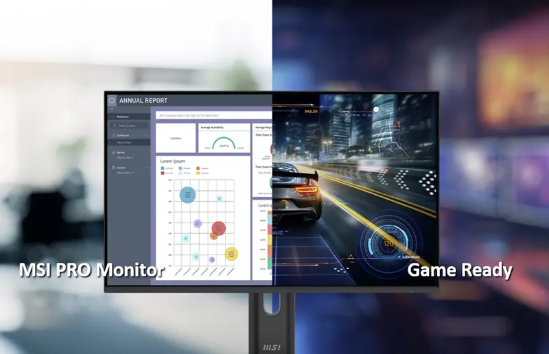 MSI PRO series monitor delivering smooth refresh rates for daytime productivity and evening casual gaming