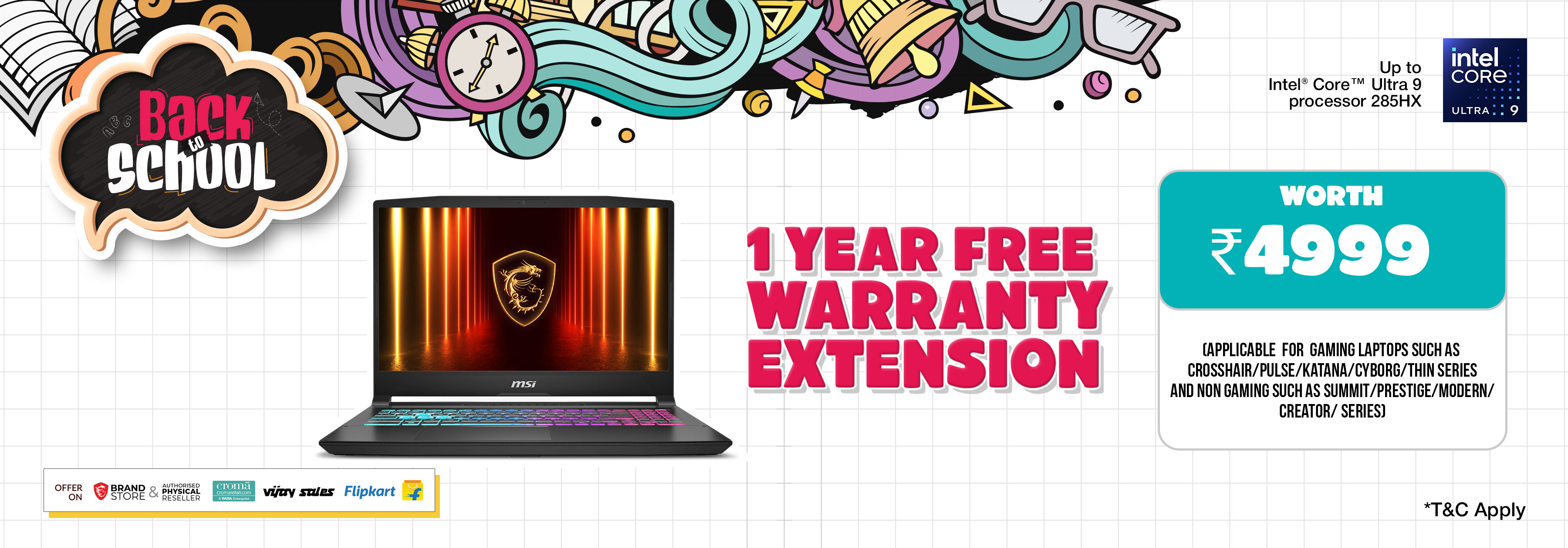 MSI Laptop Back to School Promotion Waranty Offer