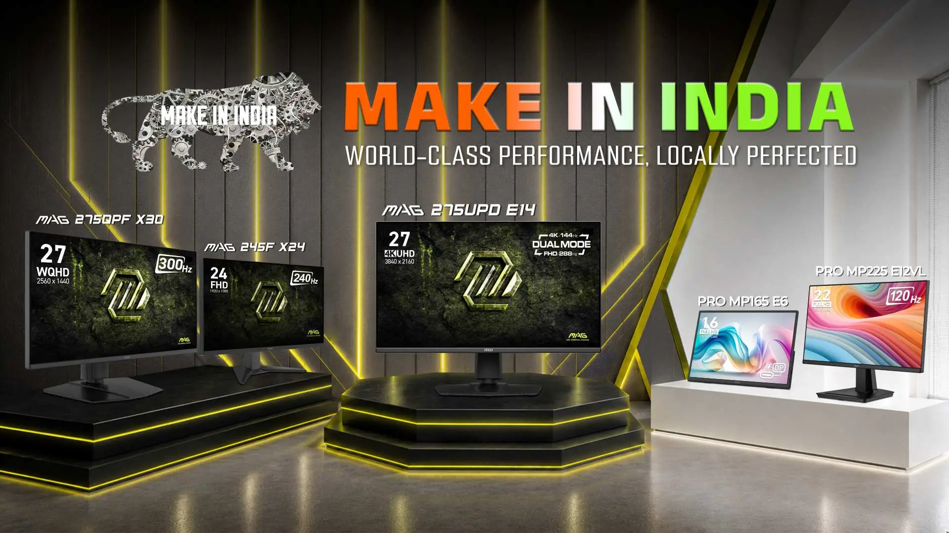 MSI Make in India Monitors Banner