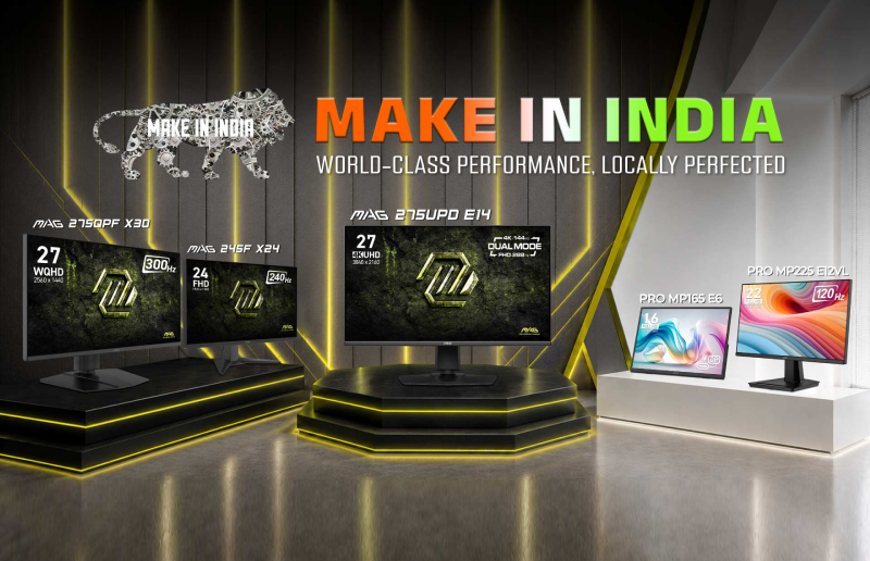 MSI Expands Make in India Commitment with Locally Produced Monitor Portfolio for Indian Consumers and Business