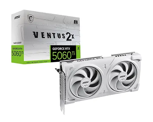GeForce RTX 5060 Ti 8G VENTUS 2X OC WHITE PLUS
