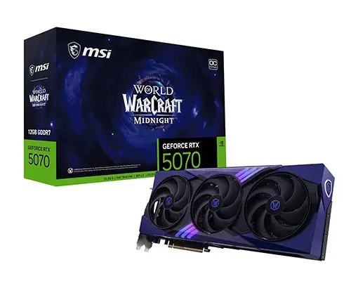 GeForce RTX 5070 12G World of Warcraft Midnight Void Edition