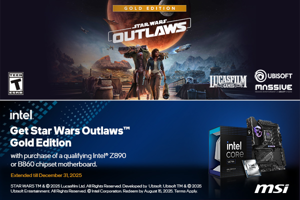 Purchase an MSI Z890/B860 Motherboard, redeem Star Wars Outlaws game key
