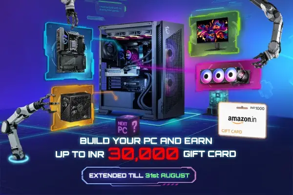 buy 2 or more MSI products, redeem Amazon Gift Voucher codes up to INR 30000