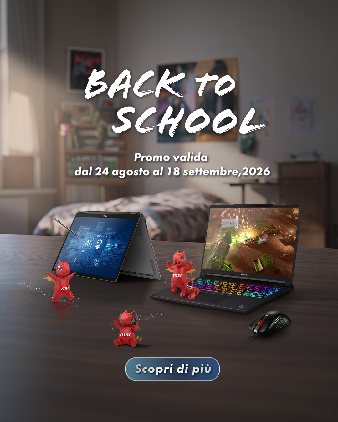 MSI Back To School 2026: le migliori offerte su notebook per studio, gaming e creatività