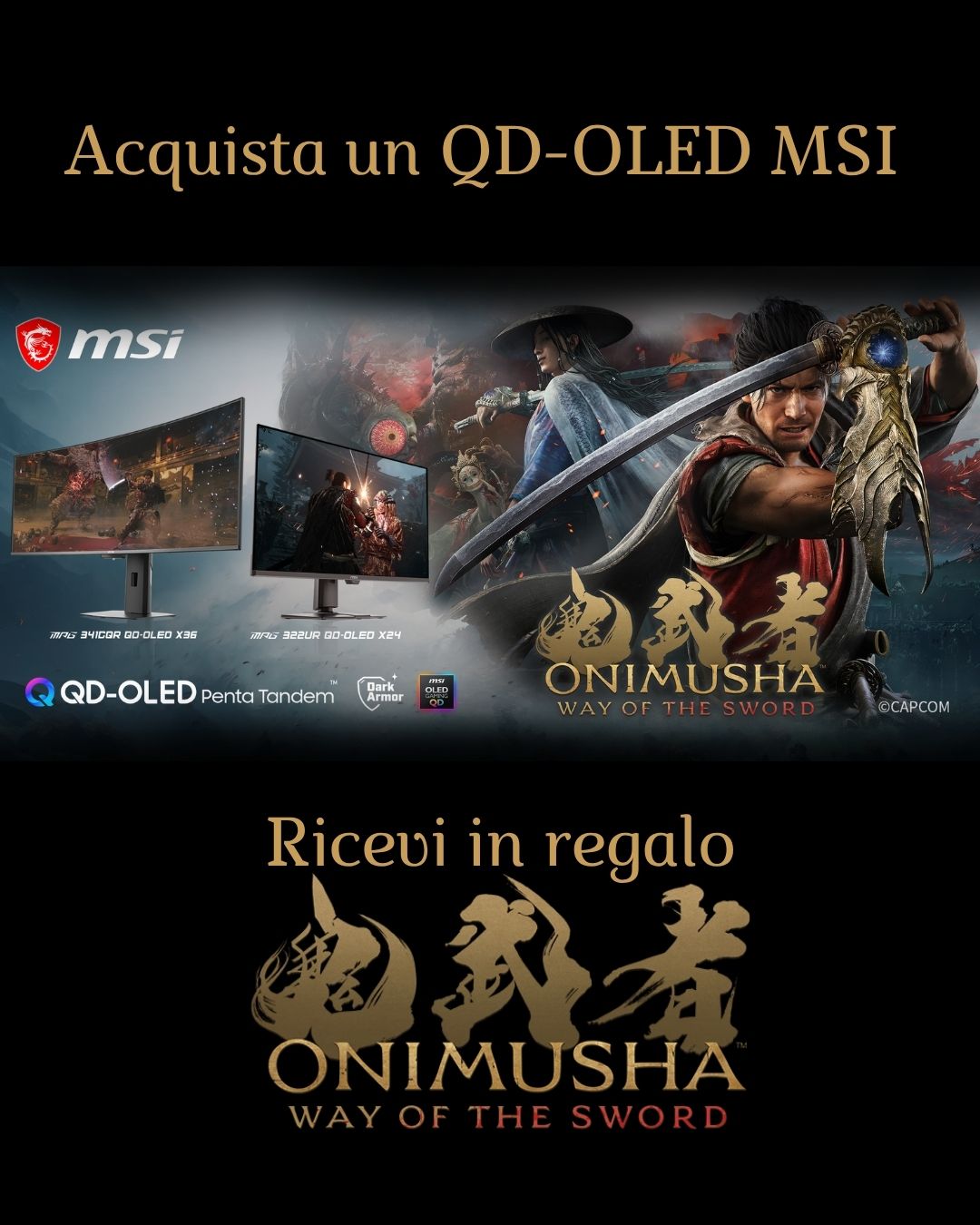 Onimusha Way of the Sword QD-OLED game bundle
