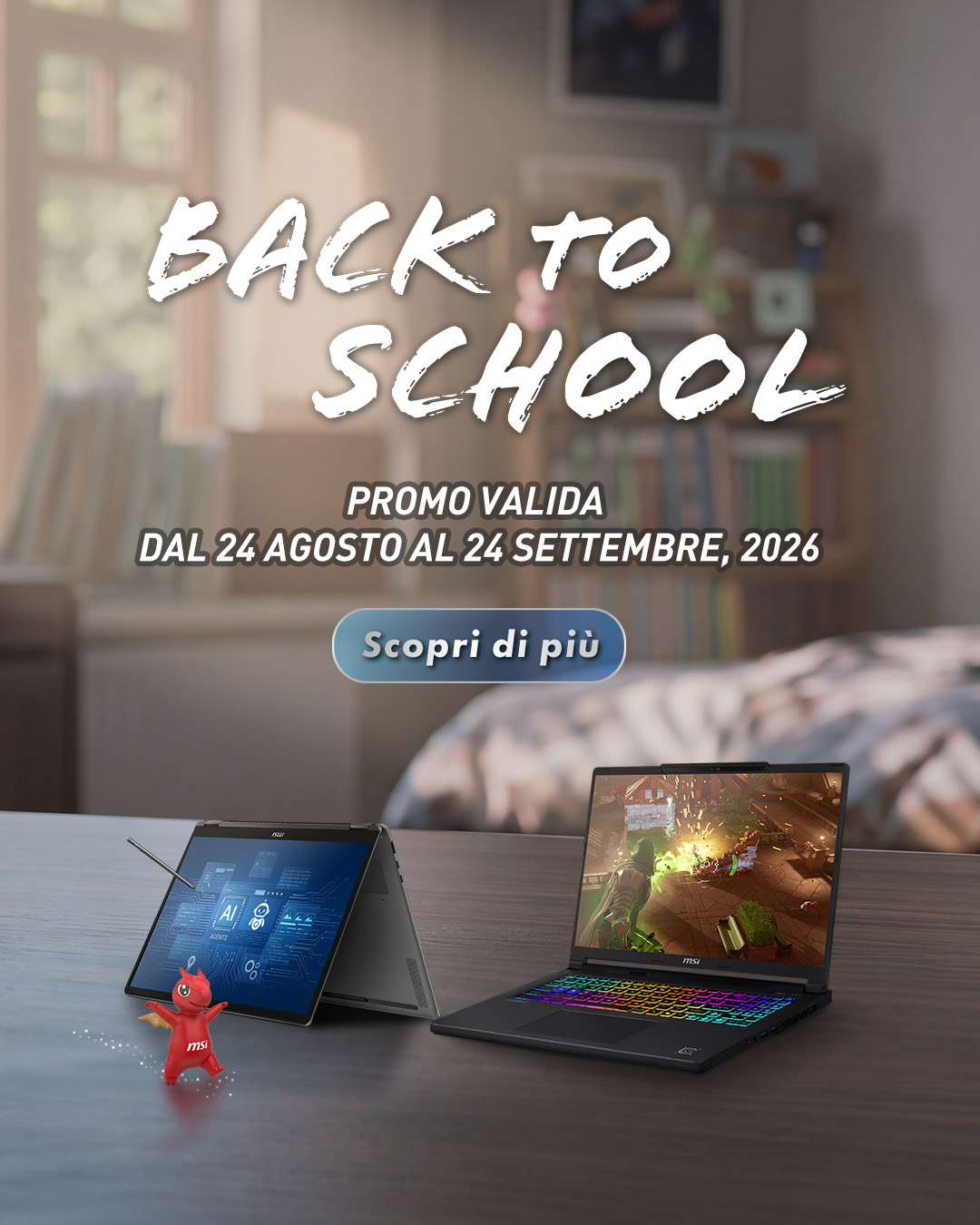 MSI Back To School 2026: le migliori offerte su notebook per studio, gaming e creatività