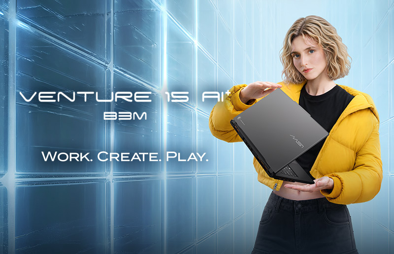 MSI Venture 15 AI+ productiviteitslaptop nu verkrijgbaar in Nederland