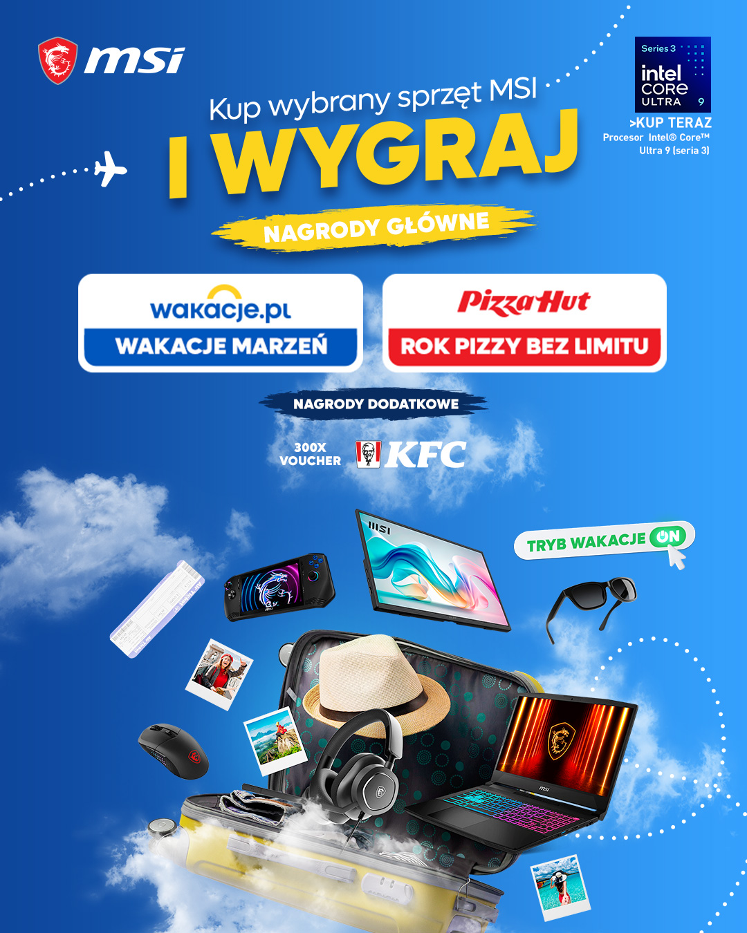 Kup sprzęt MSI i włącz Tryb Wakacje: ON – wygraj wakacje marzeń i rok pizzy bez limitu